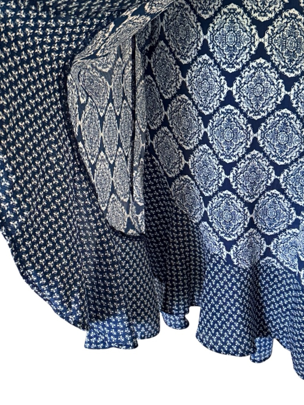 Knox Rose Navy and White Patterned Maxi Skirt Size Medium - Picture 4 of 6